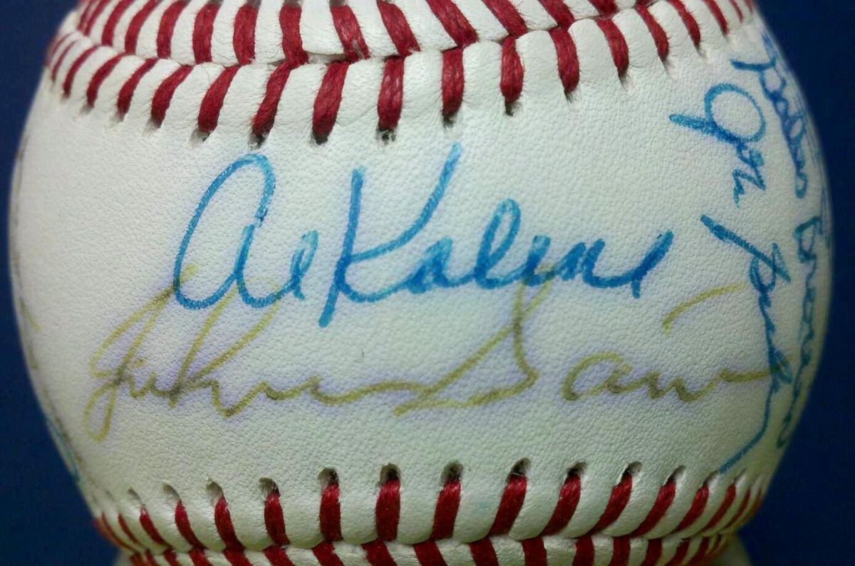 1968 Detroit Tigers TEAM Signed Baseball BALL AL KALINE HOF autograph