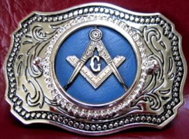 Mason Blue Lodge Belt Buckle Rectangle Masonic Masons Made in USA