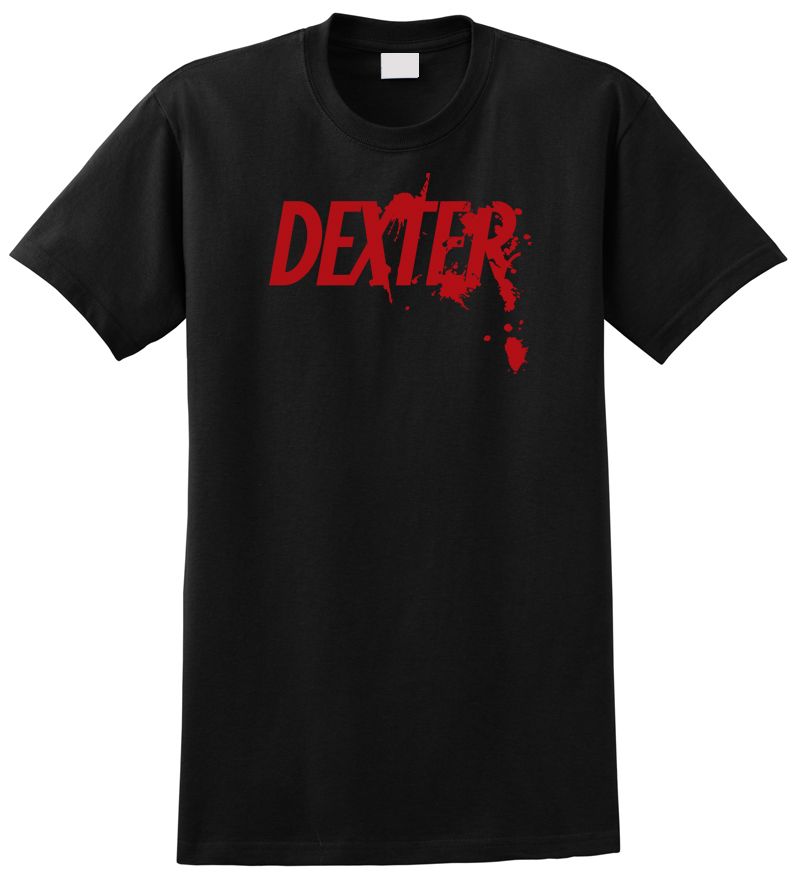 shirt description dexter logo 100 % cotton color black