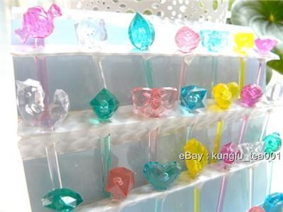 24pc Diamond Furit Food Picks Bento Party Decor