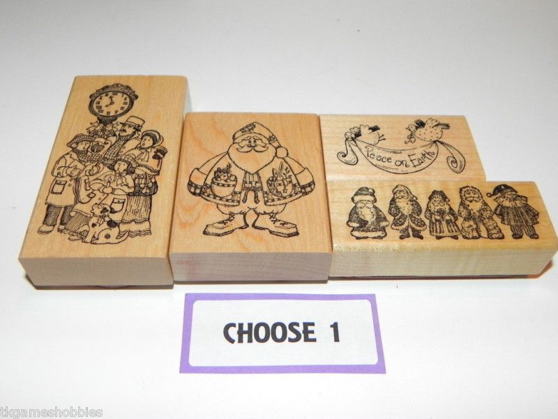 Delafield Stamp Company Pick 1 Rubber Stamp Christmas