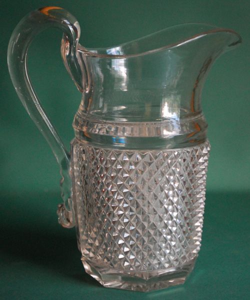 Sharp Diamond Point Pitcher 1855 1870 Negc