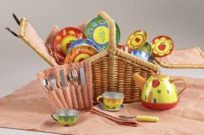 delton children s tin tea picnic set