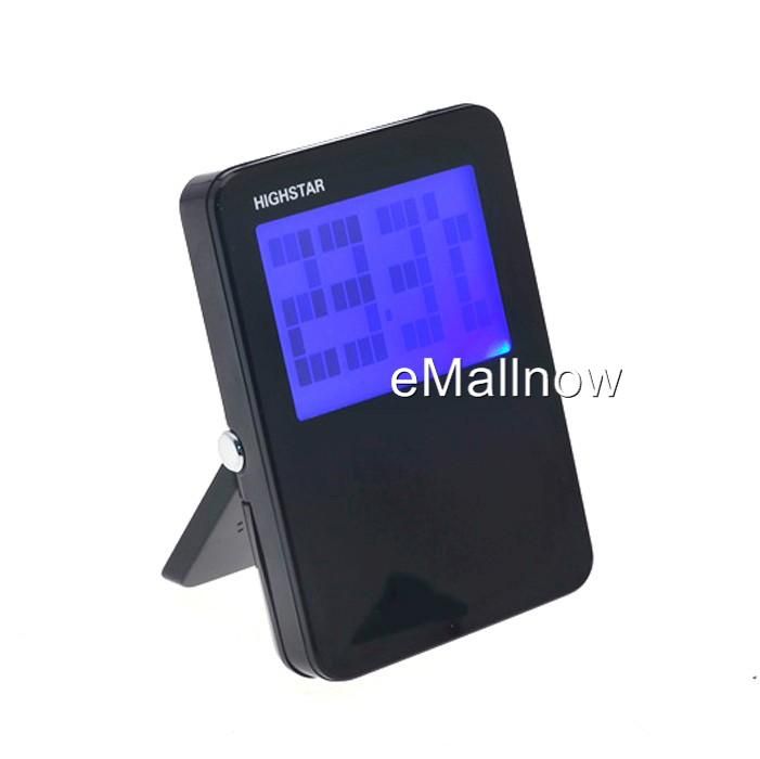 Mini Portable Travel Large LCD Display Digital Alarm Clock Black