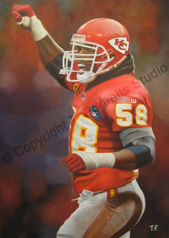 Derrick Thomas Kansas City Chiefs Canvas Oil Painting