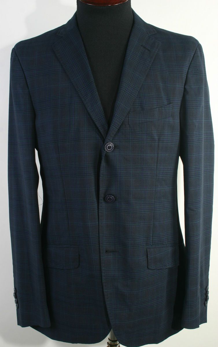 New Etro Superleggera Navy Wool Sport Coat Blazer Jacket 40 50 R Italy