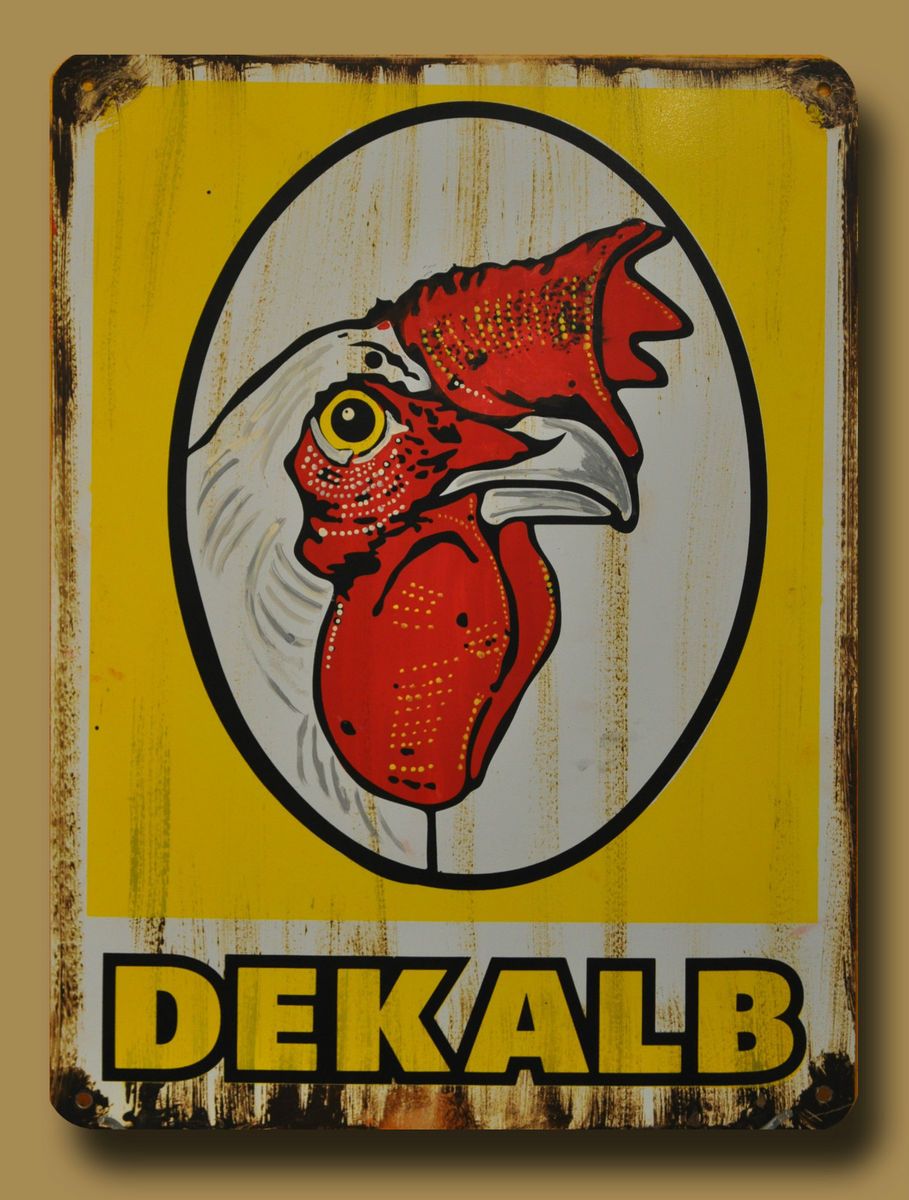 Dekalb Chickens Tin Sign Vintage Style