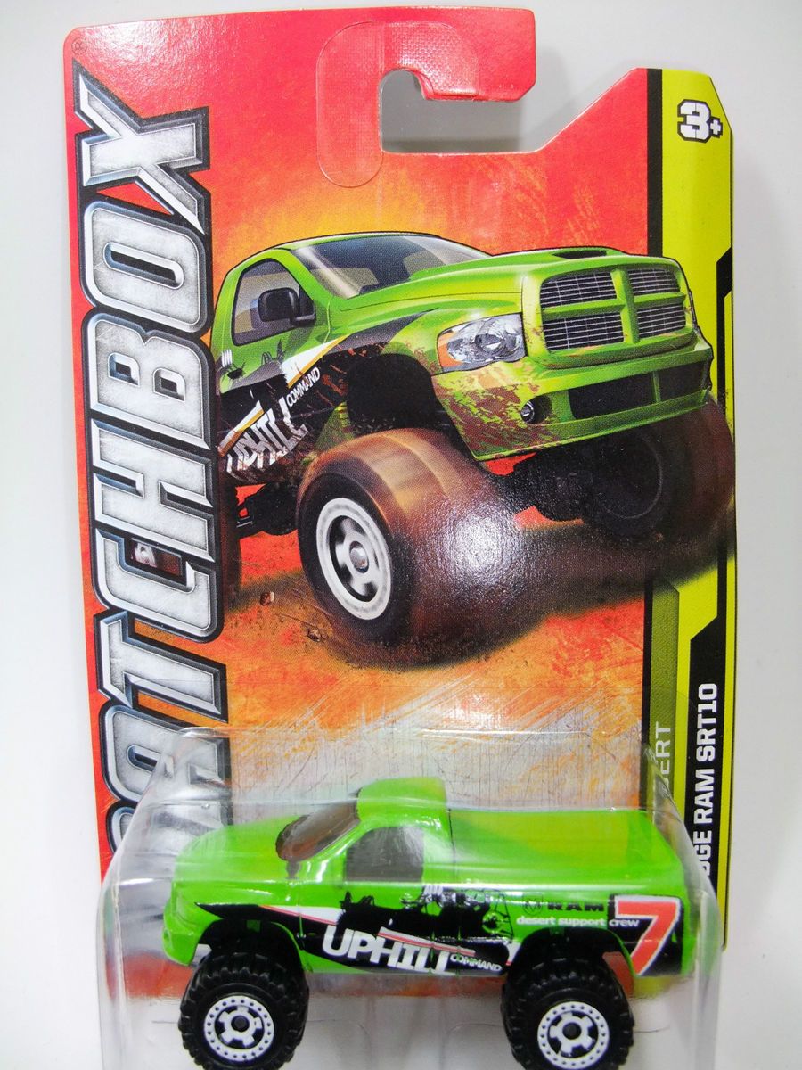 2012 Matchbox 50 Dodge RAM SRT10 Green Uphill MOC