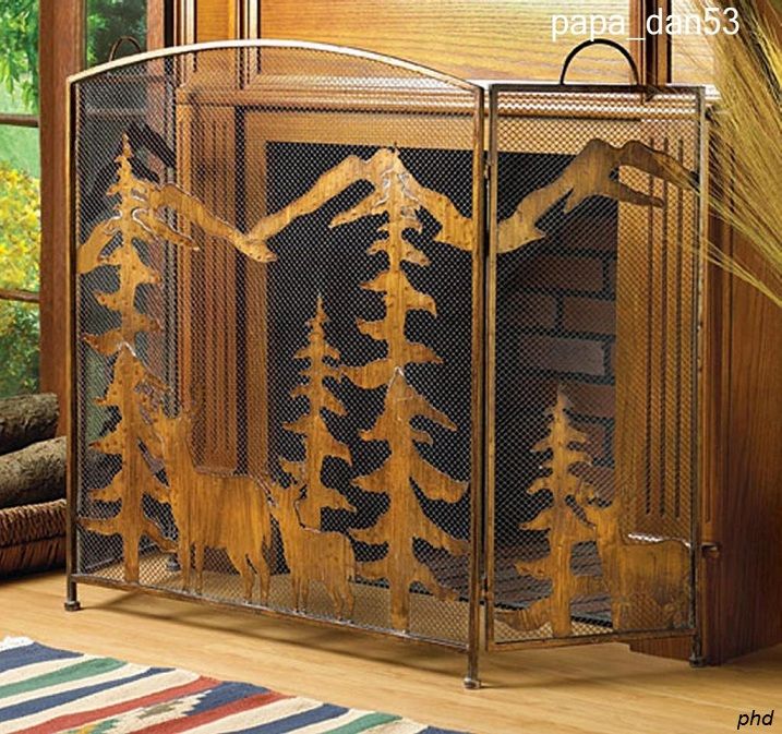  Fireplace Screen, 12295 Rustic Forest Fireplace Screen $65.00 each