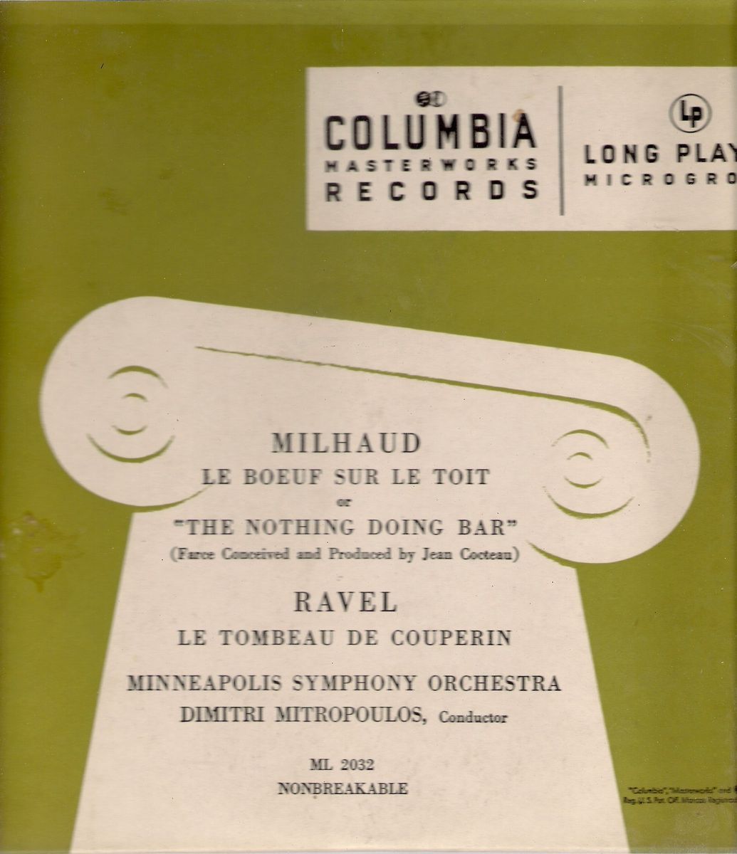 Dimitri Mitropoulos 10 33 Milhaud Ravel Minneapolis Symphony Orchestra