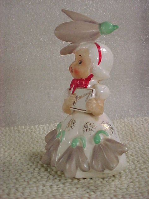 Vintage 1956 Napco January Snowdrop Flower of The Month Girli CI 1931