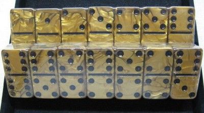 Dominoes Jumbo Sz Gold New Gold Color Dominoes D6 J FRS 1 2 inch Thick