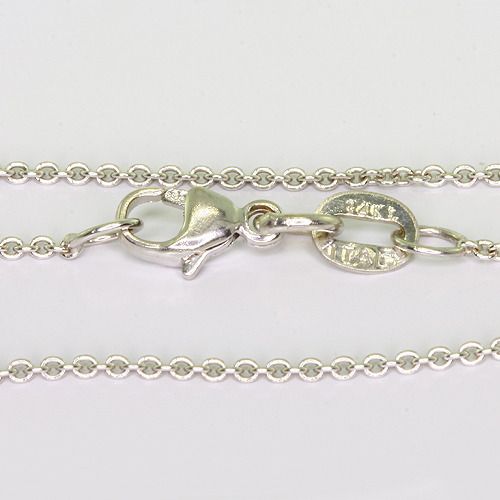  Ladies 14K White Gold Round Diamond Solitaire Pendant Necklace