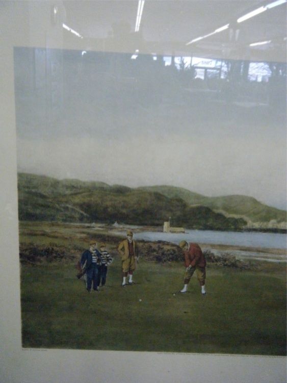 1894 Framed Douglas Adams Lithograph The Putting Green