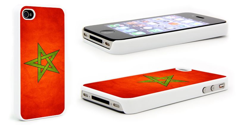 Carcasa funda iPhone 4/4S BANDERA MARRUECOS. FLAG MOROCCO. FLAG