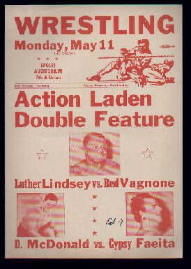 Wrestling Program 50s Seattle Luther Lindsey McDonald