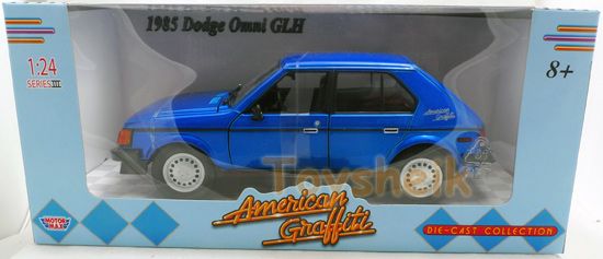  Cast Car American Grafitti 1985 Dodge Omni GLH Blue 1 24 32081