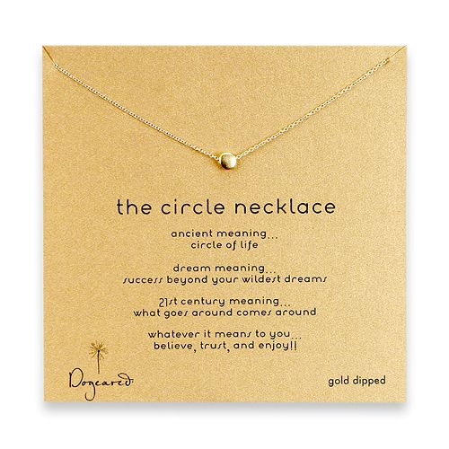 Dogeared The Circle Necklace 16 in Gold