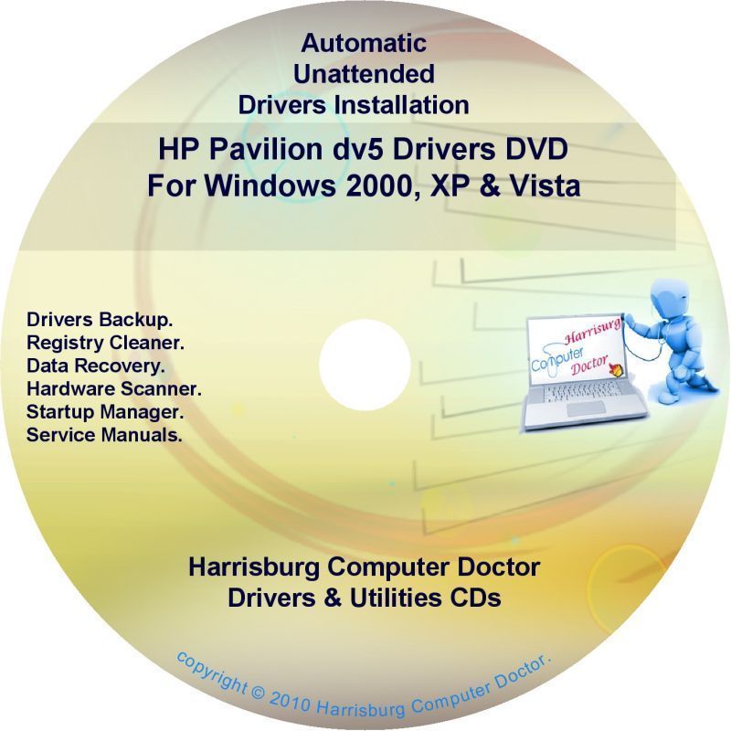 HP Pavilion dv5 Driver Recovery Disc CD DVD