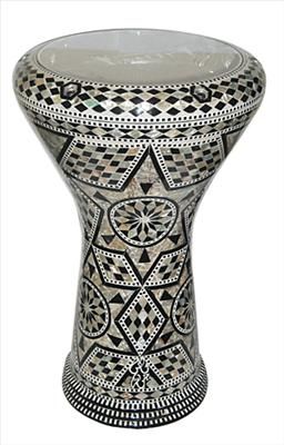 17 Gawharet El Fan Drum Mother of Pearl Drum Darbuka