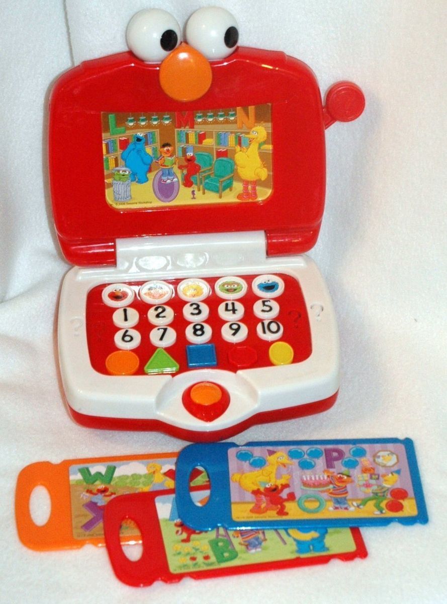 Sesame Street ELMO Laptop computer toy with cards learning letters