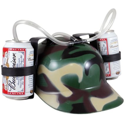  Helmet Hard Hat Funny Party Beer Pop Can Drinking Hat w Straws