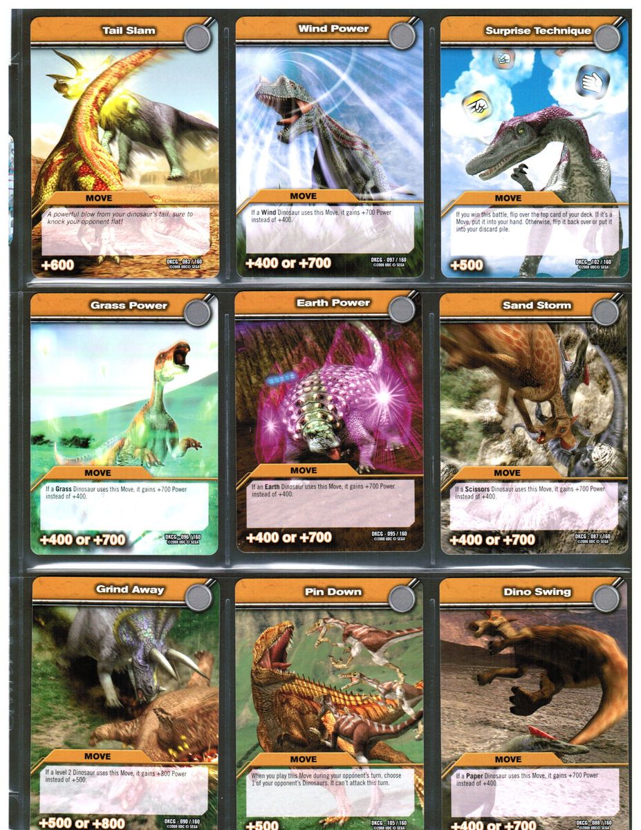 Page of 9 Dinosaur King Upper Deck TCG Card DKCG Series 9 Common Move