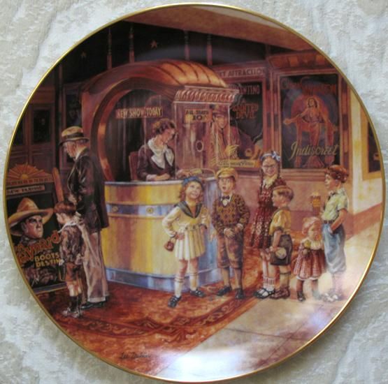 Bygone Days Saturday Matinee Plate Lee Dubin Mint COA