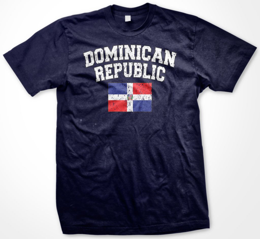 Dominican Republic World Cup Soccer Flag Mens T Shirt