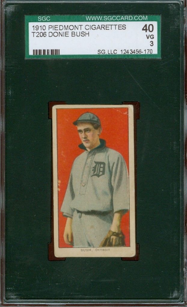 T206 Donie Bush Detroit Tigers SGC 40 Nice