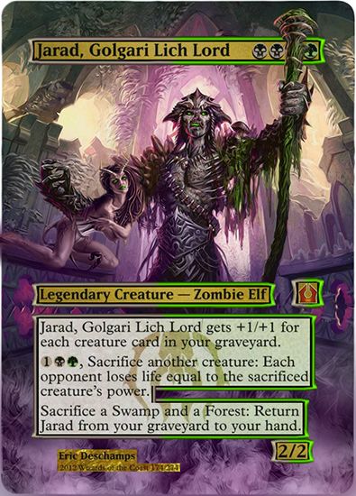 FOIL ALTERED ART SEXY JARAD, GOLGARI LICH LORD RETURN TO RAVNICA