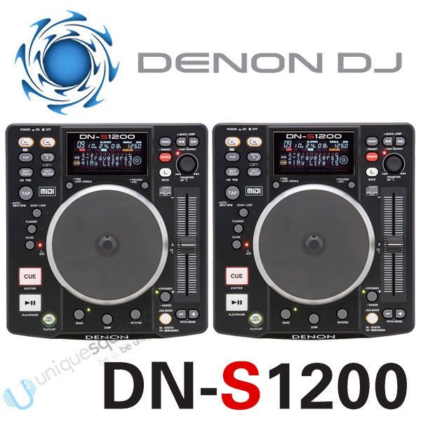 Denon DN S1200 Tabletop DJ CD  Player Turntable Pair