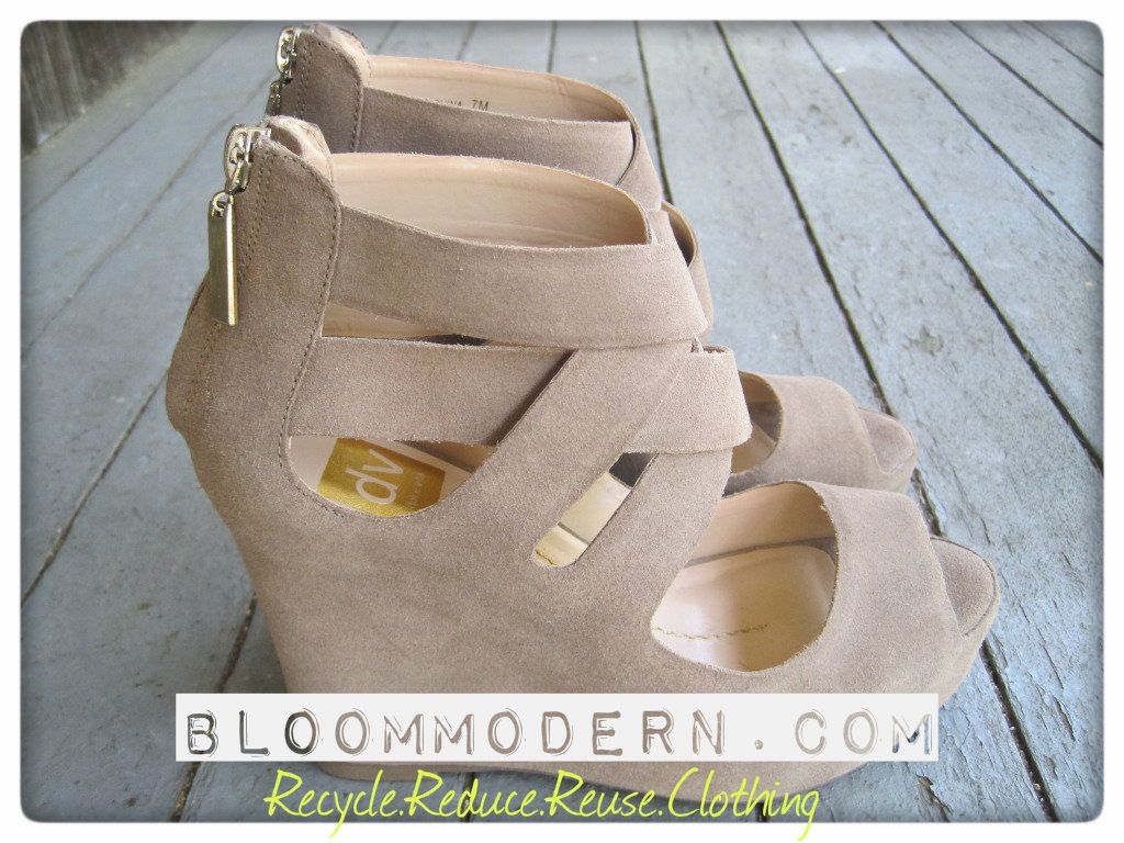 DV by DOLCE VITA anthropologie JUDE LEATHER back zip PLATFORM WEDGES