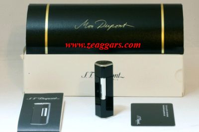 ST Dupont Lighter Mon Dupont Black Lacquer and Palladium #26000