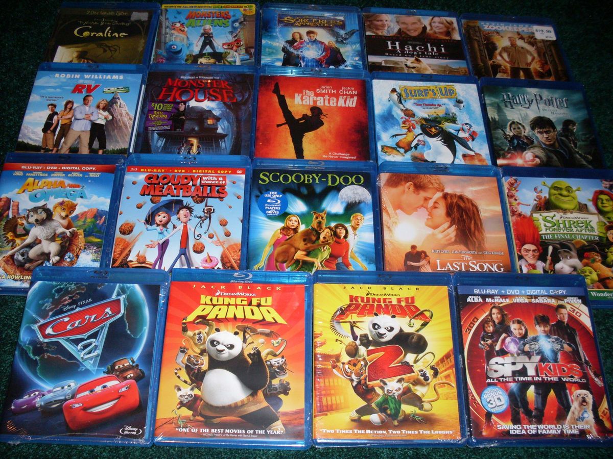 Kids Blu Rays Disney Pixar Dreamworks Movie All $7 95 New Lot 2 Choose