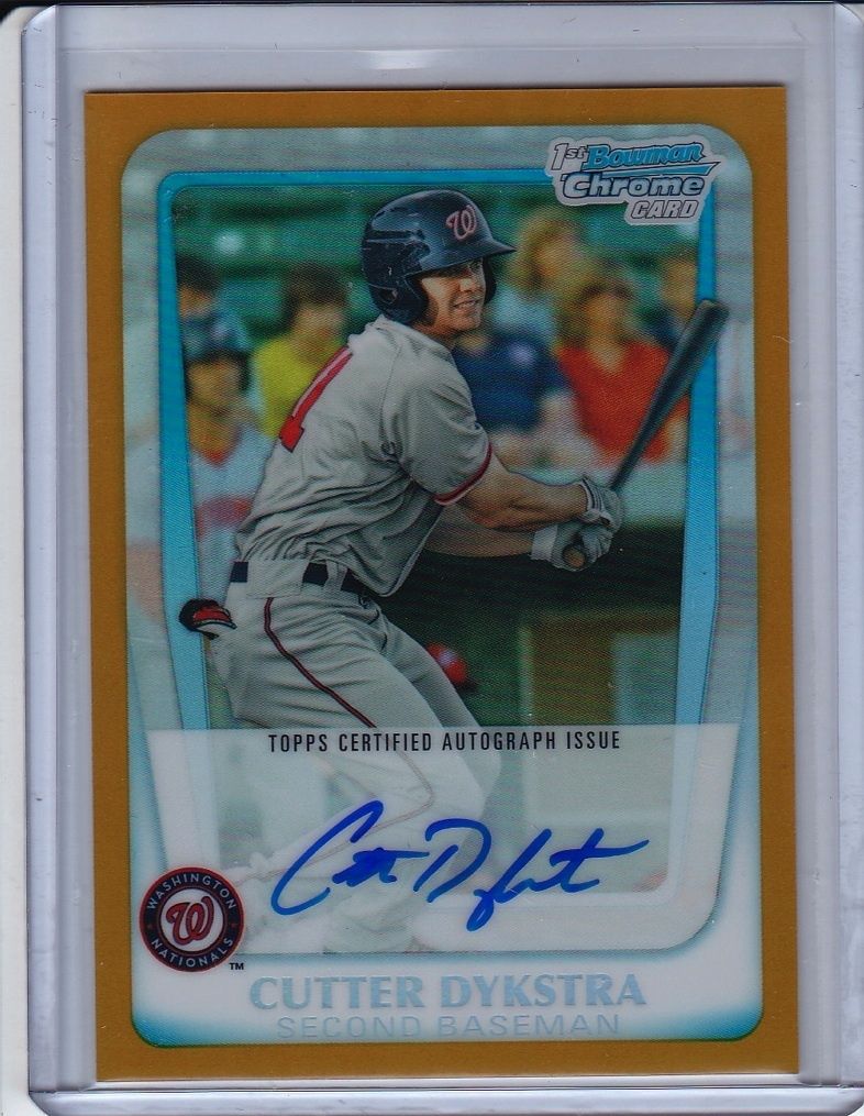 Cutter Dykstra 2011 Bowman Chrome Gold Refractor Auto 