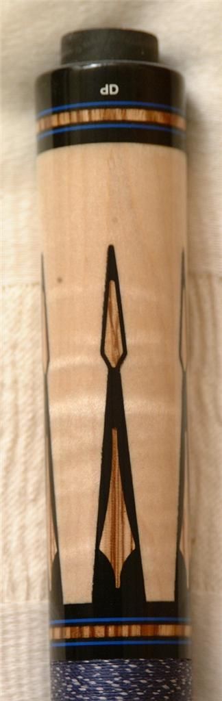 Dale Perry DP Pool Cue 1 1 Elegance in Maple Zebrawood