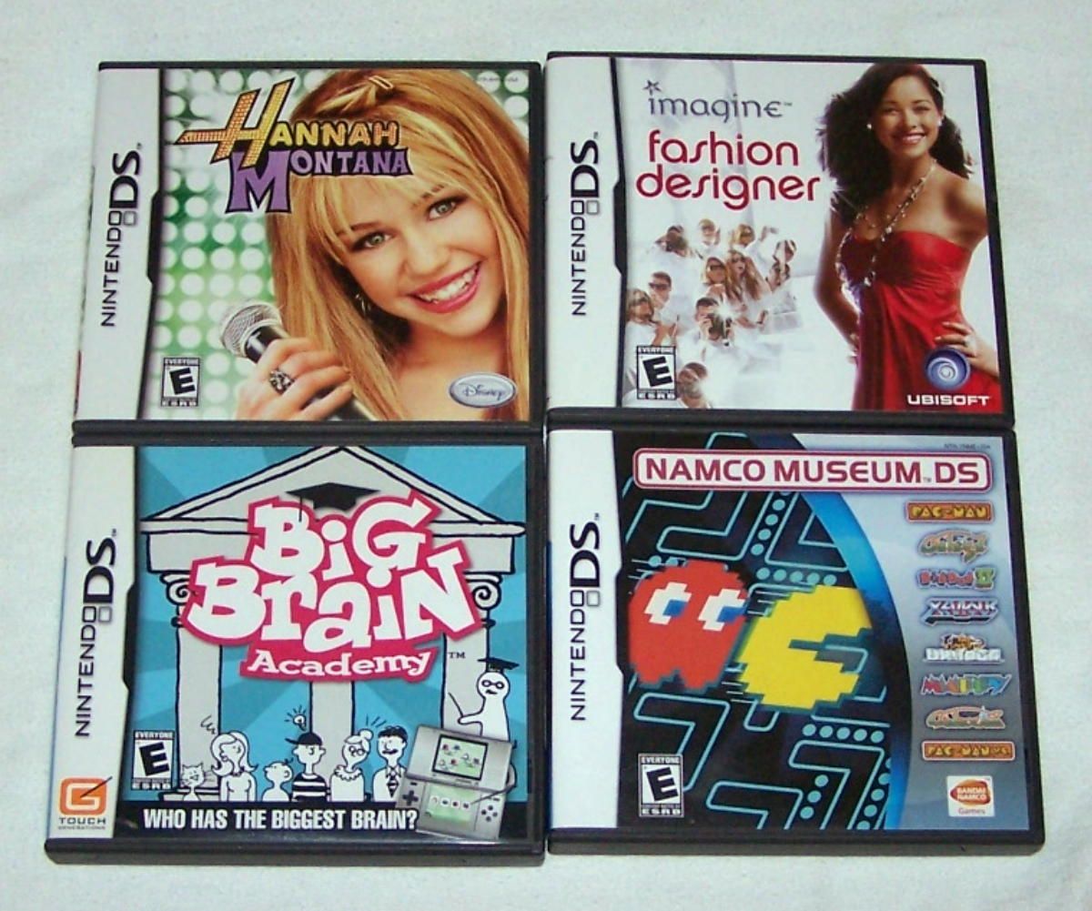  NINTENDO DS LITE SYSTEM BUNDLE + CAR CHARGER +18 GAMES HANNAH MONTANA