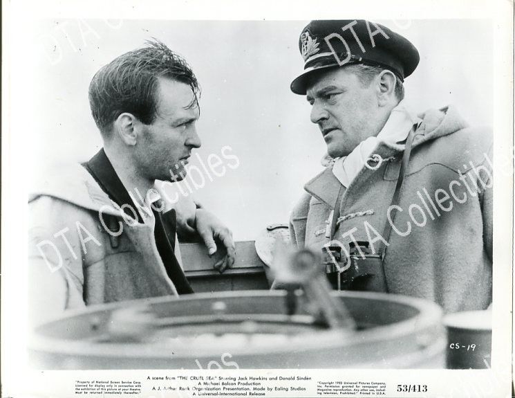  Sea 1953 8 x 10 Still War WWII Jack Hawkins Donald Sinden VG