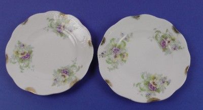 Antique East Liverpool Potteries Co. Bread & Butter Plates, floral