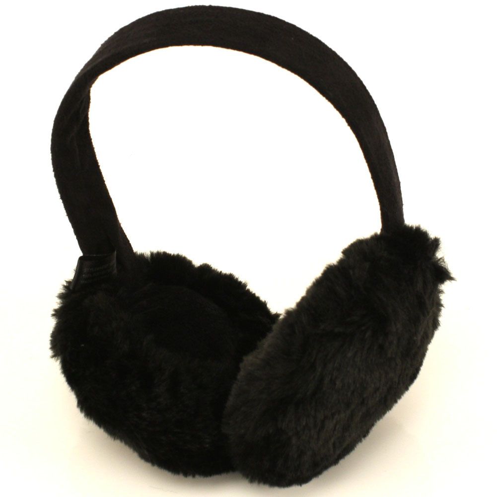 Winter Fuzzy Ski Earmuff Ear Muff Warmer Headband Black