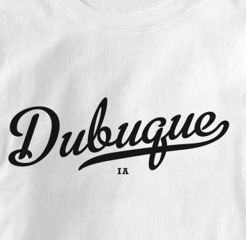 Dubuque Iowa IA Metro White Hometown Souveni T Shirt XL