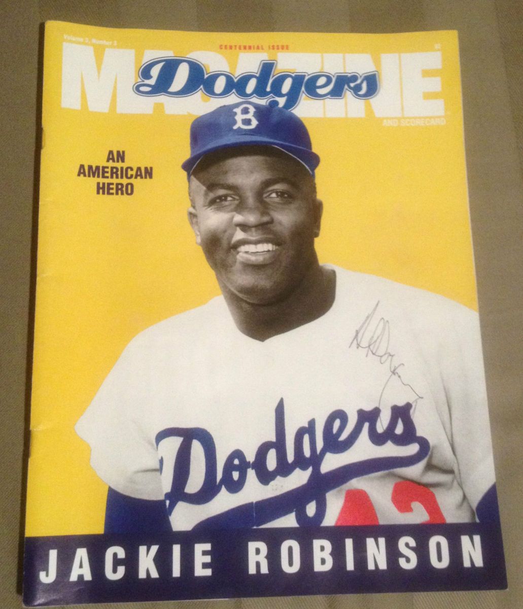  Magazine Centennial Jackie Robinson with Al Downing Autograph