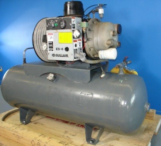 10 HP Sullair ES 6 Mounted on 80 Gallon Tank 3 Phase