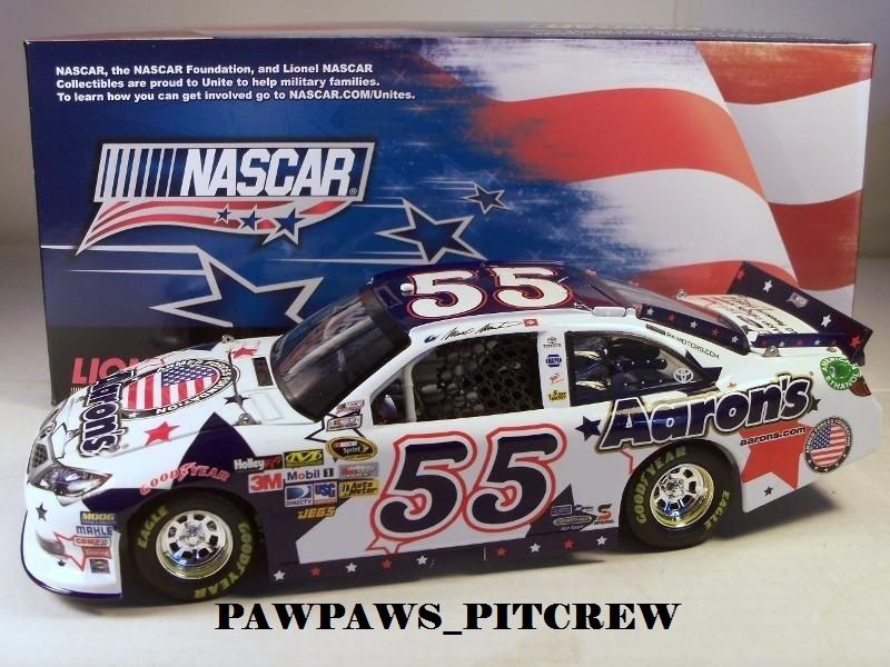 2012 Mark Martin 55 Aarons NASCAR Unites 1 24 Diecast in Stock 1 696