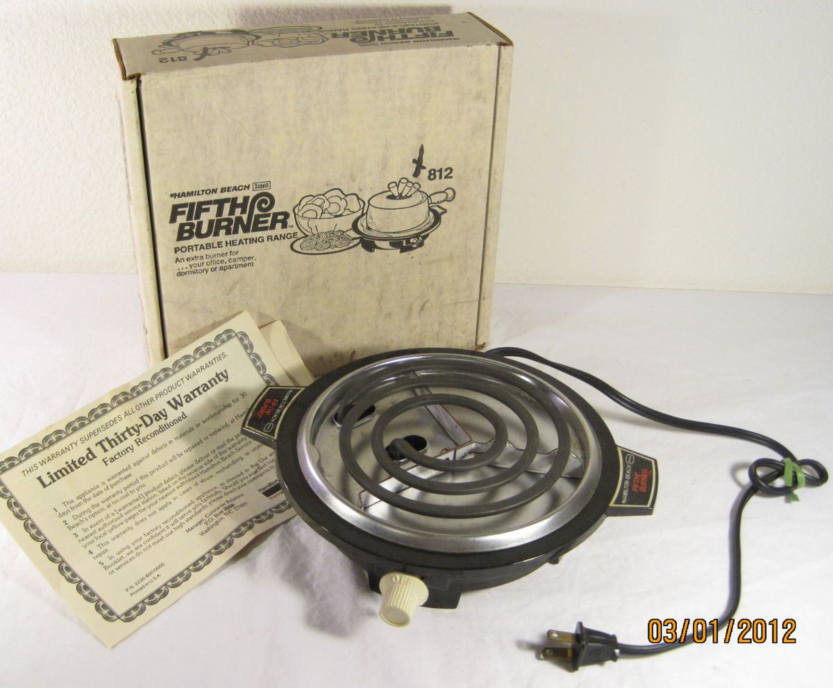 Vintage Hamilton Beach Fifth Burner Heating Range Electric