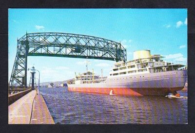 Freighter SHIP Asia Port of Duluth MN Vintage SHIP Postcard