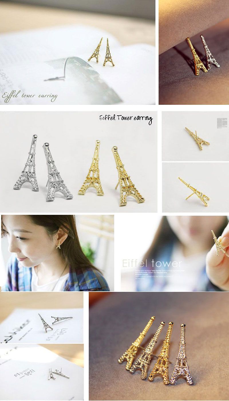 Cute Hot Stylish Retro Eiffel Tower Shape Earrings Ear Studs