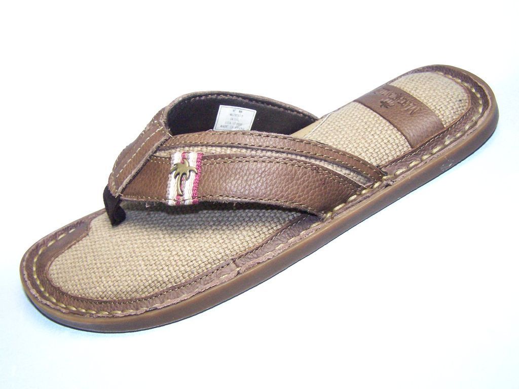 Margaritaville Duval Brown Thongs Flops Sandals Mens