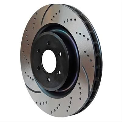 EBC Brakes GD7417 Brake Rotors Slotted Dimpled Iron Black Zinc Plated